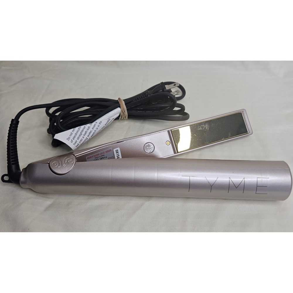 TYME Iron Original 2-in-1 Hair Curler and Straightener Rose Gold Titanium Plates
